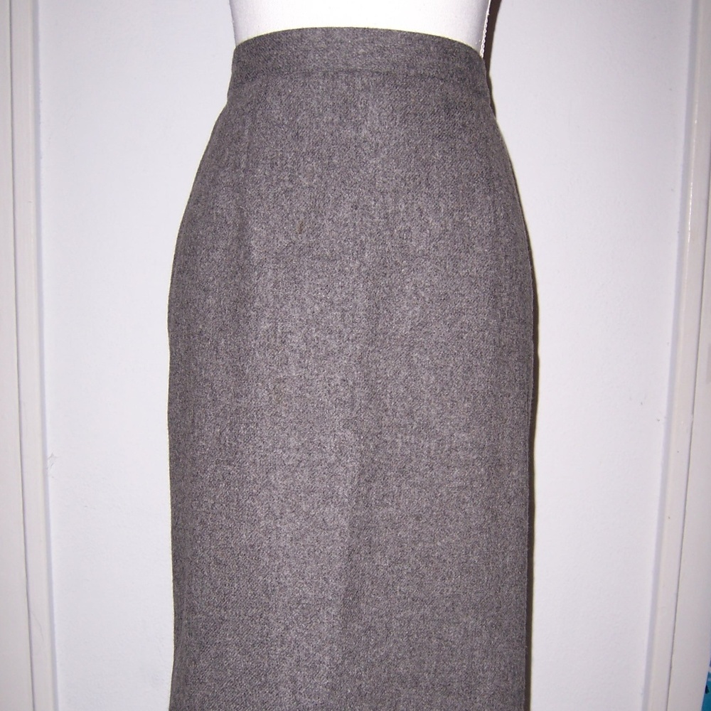 Womens Sag Harbor Gray Wool Blend Skirt Sz 14